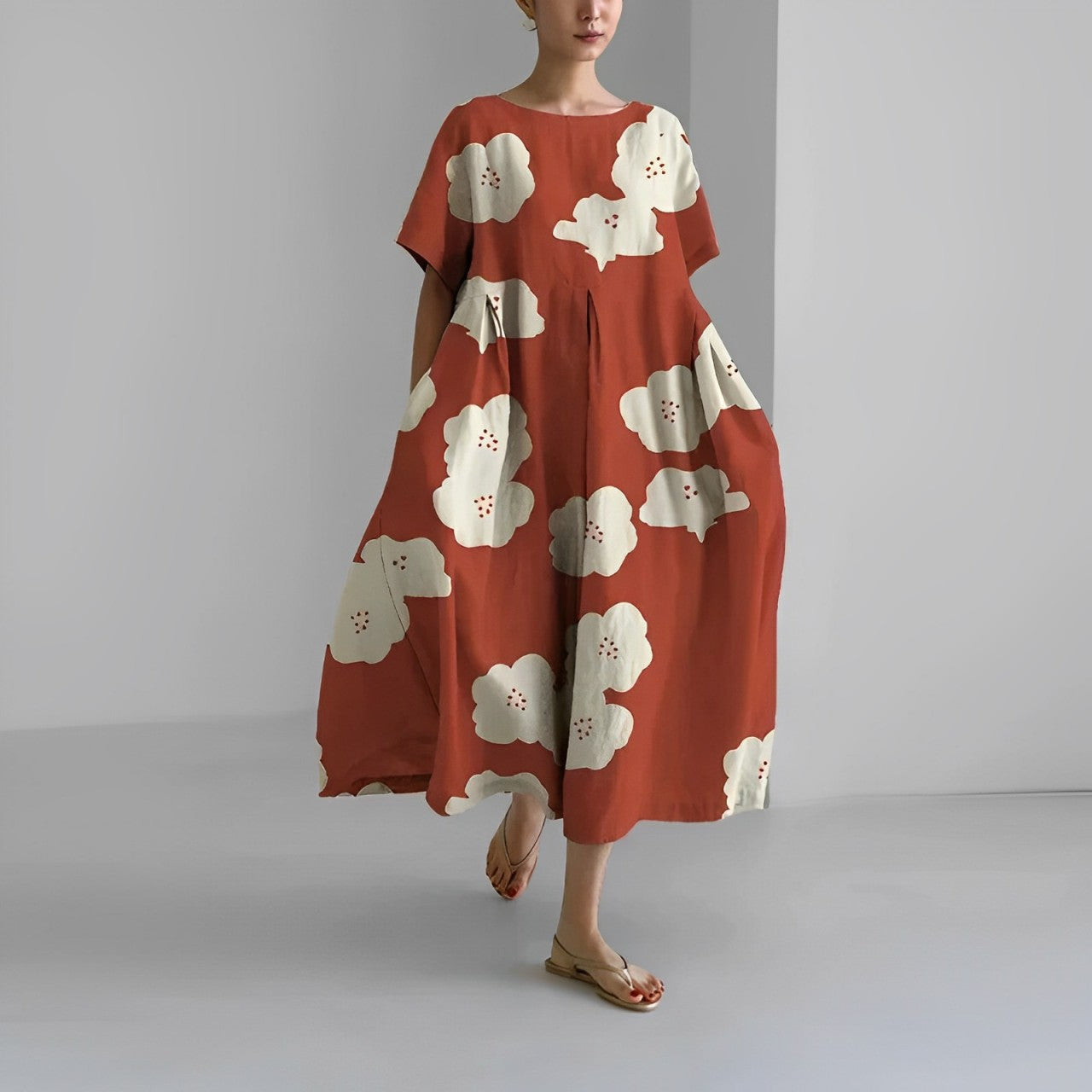 Manon casual jurk met bloemenprint