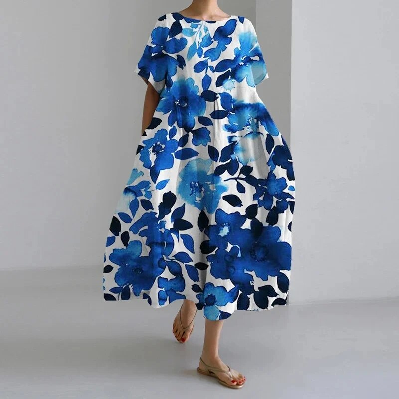 Manon casual jurk met bloemenprint