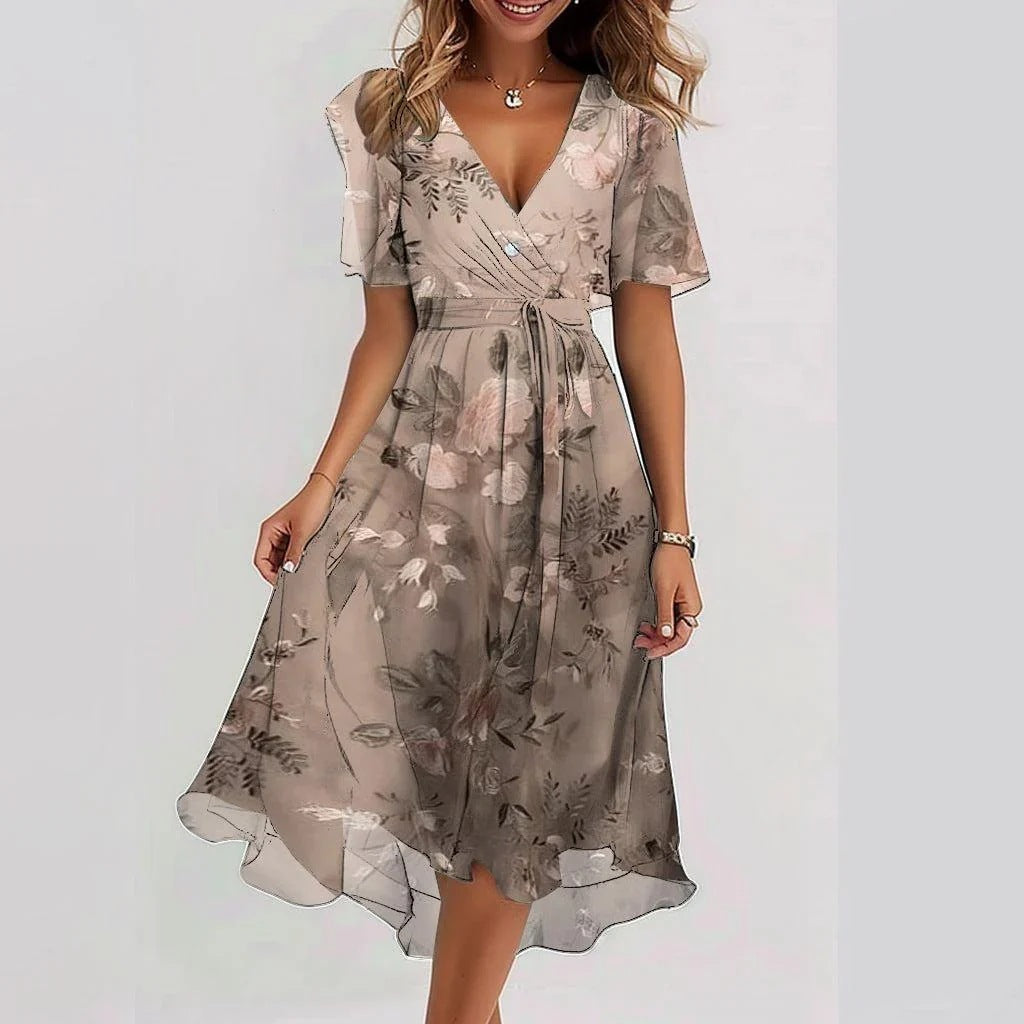 Duna | Elegante jurk met korte mouwen