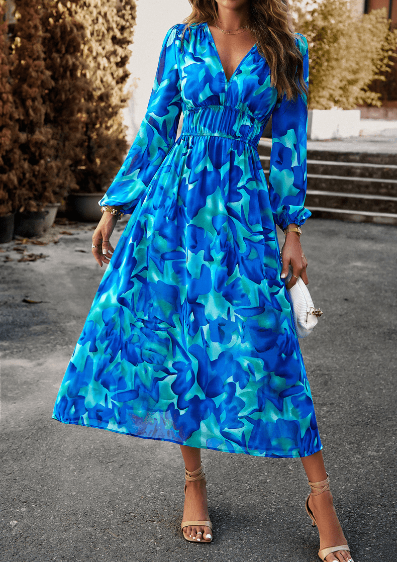 Solange lange jurk met bohemian print
