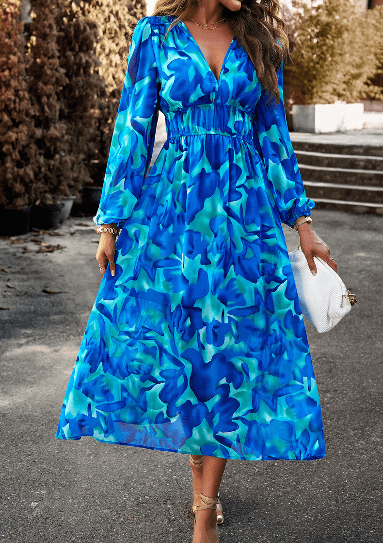 Solange lange jurk met bohemian print