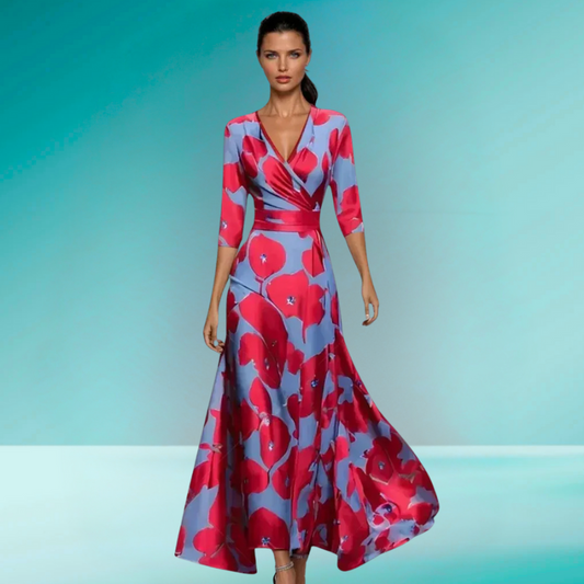Emily™ | Elegante Bloemen Wrap Dress