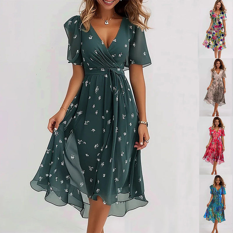 Duna | Elegante jurk met korte mouwen