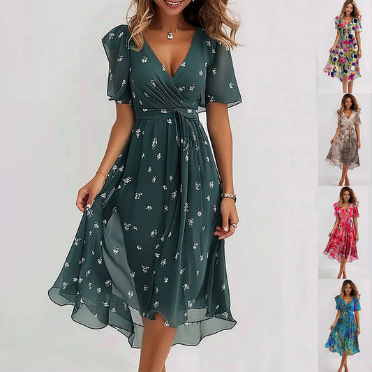 Duna | Elegante jurk met korte mouwen