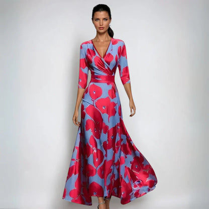 Emily™ | Elegante Bloemen Wrap Dress