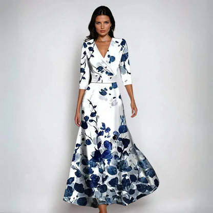 Emily™ | Elegante Bloemen Wrap Dress