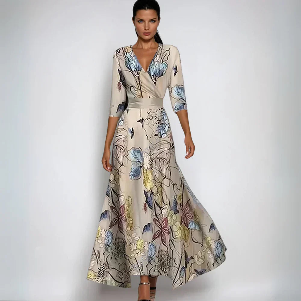 Emily™ | Elegante Bloemen Wrap Dress