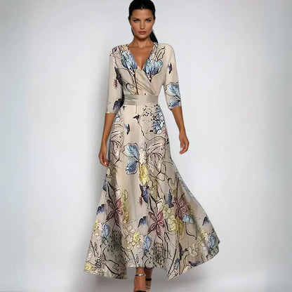 Emily™ | Elegante Bloemen Wrap Dress