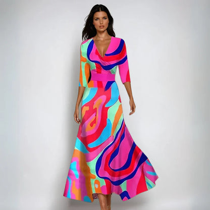 Emily™ | Elegante Bloemen Wrap Dress