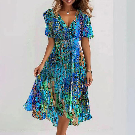 Duna | Elegante jurk met korte mouwen