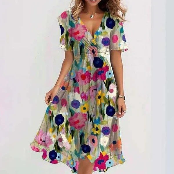 Duna | Elegante jurk met korte mouwen