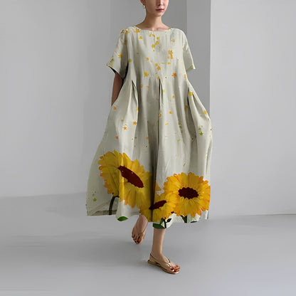 Manon casual jurk met bloemenprint