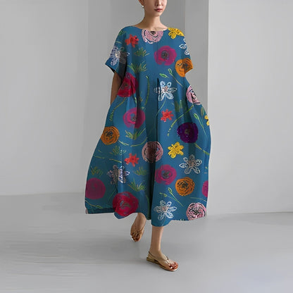 Manon casual jurk met bloemenprint