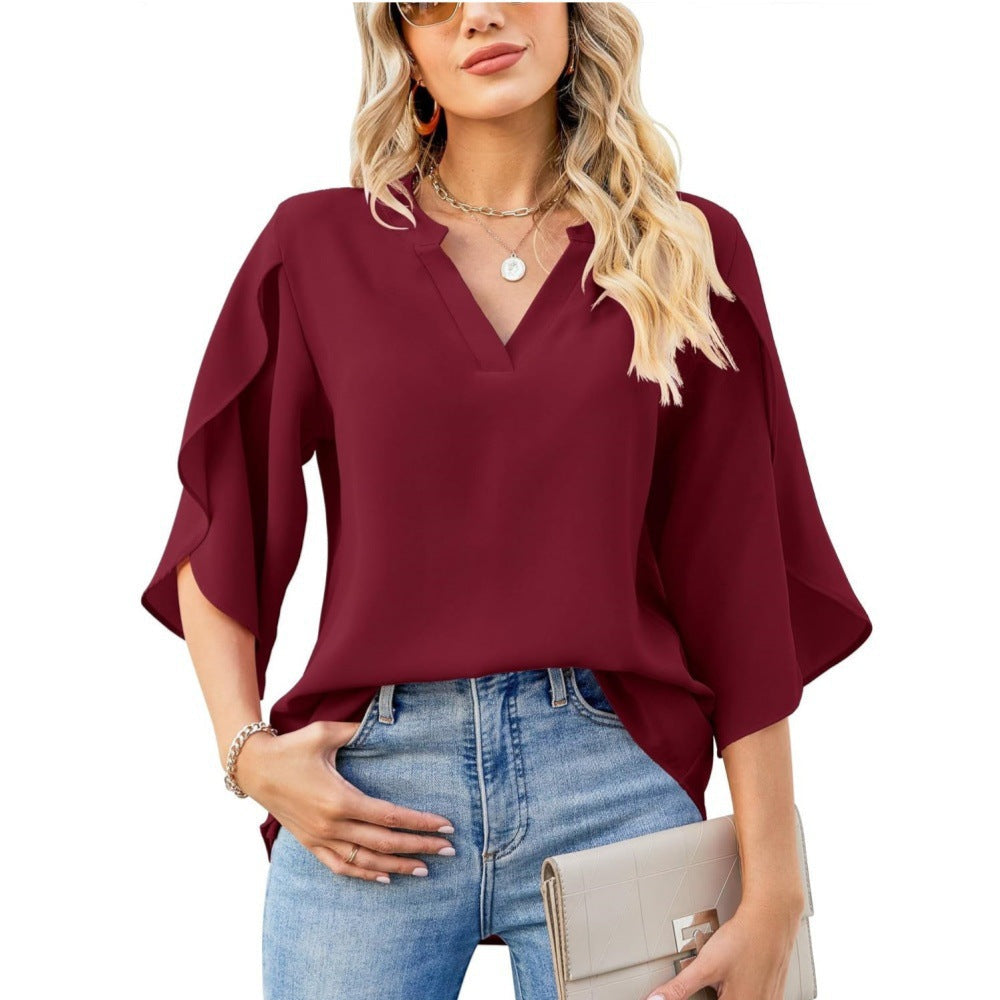 Leni™ - Chic V-Neck Top