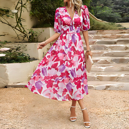 Isolde - Midi Dress with V-Neck