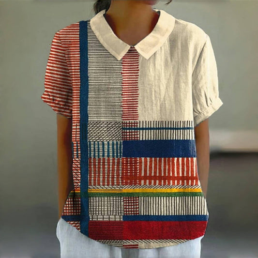 Vintage Gestreepte Blouse
