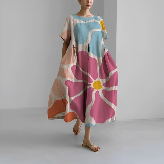 Manon casual jurk met bloemenprint