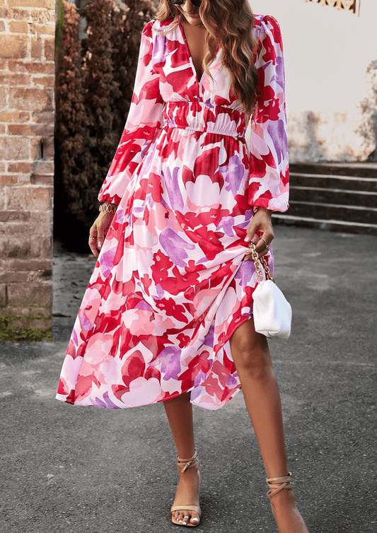 Solange lange jurk met bohemian print