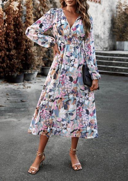 Solange lange jurk met bohemian print