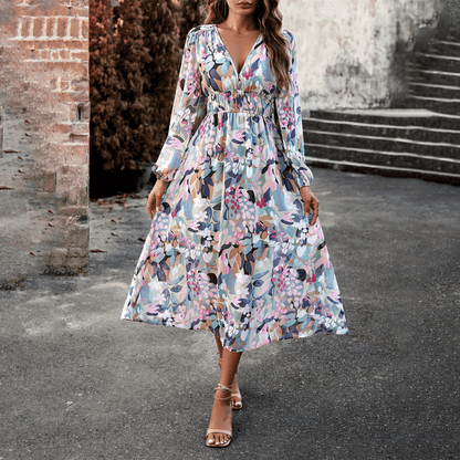 Solange lange jurk met bohemian print