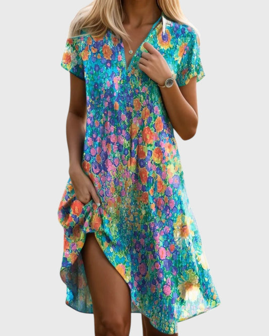 Soline bohemian chic vloeiende jurk