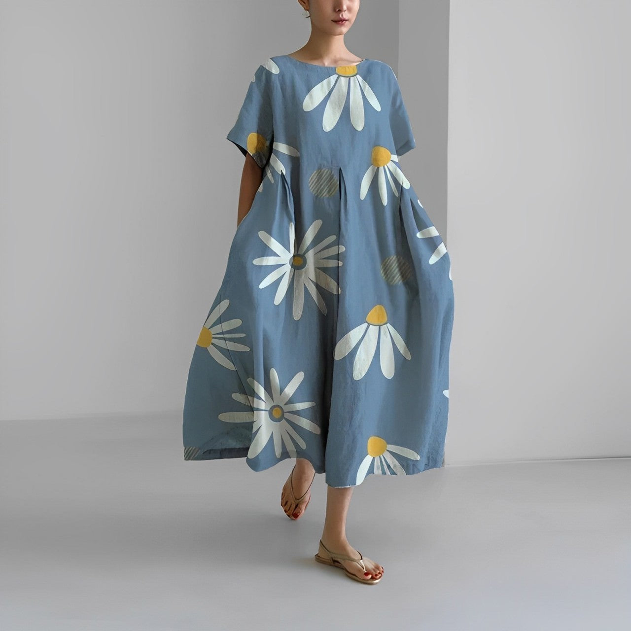 Manon casual jurk met bloemenprint